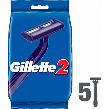Gillette2  одноразовые бритвы, 5шт (82684)