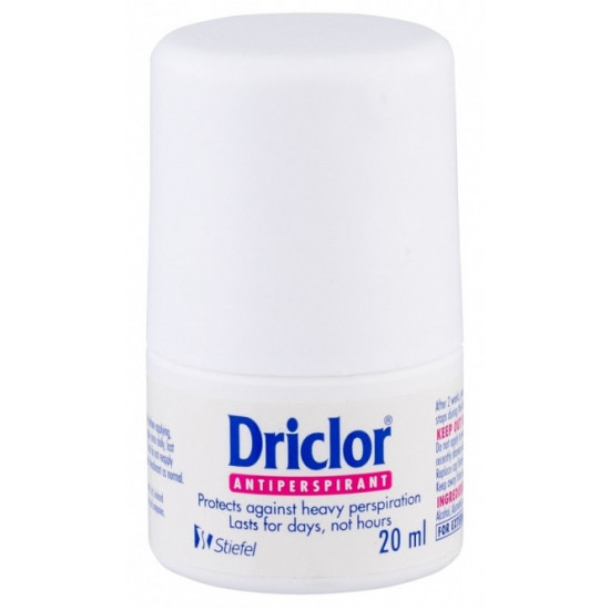 Driclor антиперспирант роликовый для людей с повышенным потоотделением, 20мл (02608)