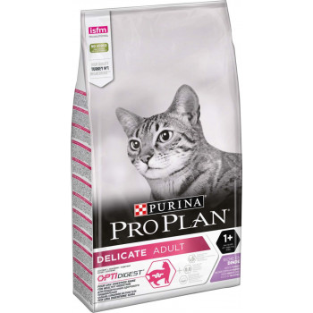 Pro Plan Adult сухой корм для взрослых кошек c чувствительным пищеварением, с индейкой, 10кг (66509+)