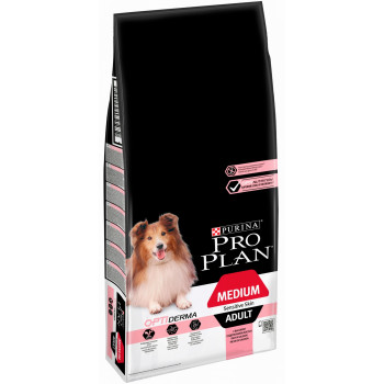 Pro Plan Adult сух-ой корм для взрослых собак с чувствительной кожей, с лососем, 14кг (20464+)