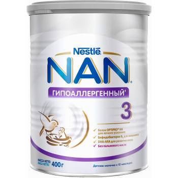 Nestle NAN сухая смесь гипоаллергенная #3, с 12 месяцев, 400гр (80028)