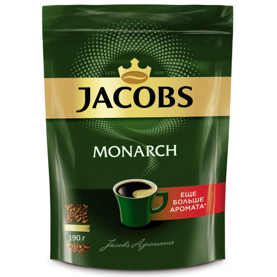 Jacobs Monarch кофе растворимый сублимированный, сашет 190гр (12081)