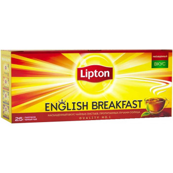 Lipton чёрный чай, в пакетиках, 25шт (00495)
