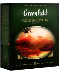 Greenfield Golden Ceylon чёрный чай, в пакетиках, 100шт (05817)