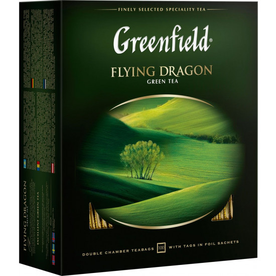 Greenfield Flying Dragon зелёный чай, в пакетиках, 100шт (05855)