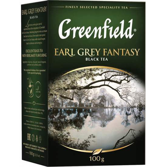 Greenfield Earl Grey Fantasy чёрный чай листовой с ароматом бергамота, 100гр (04261)