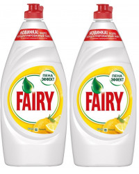 Fairy средство для мытья посуды, сочный лимон, выгодный набор, 2шт*900мл (69443)