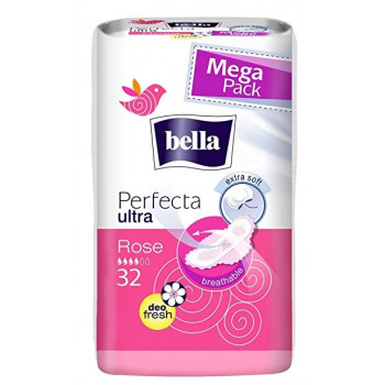 Bella Perfecta ultra rose гигиенические прокладки, 4 капли, 32шт (05932)