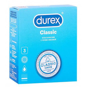 Durex Classic презервативы, 3шт (54014)