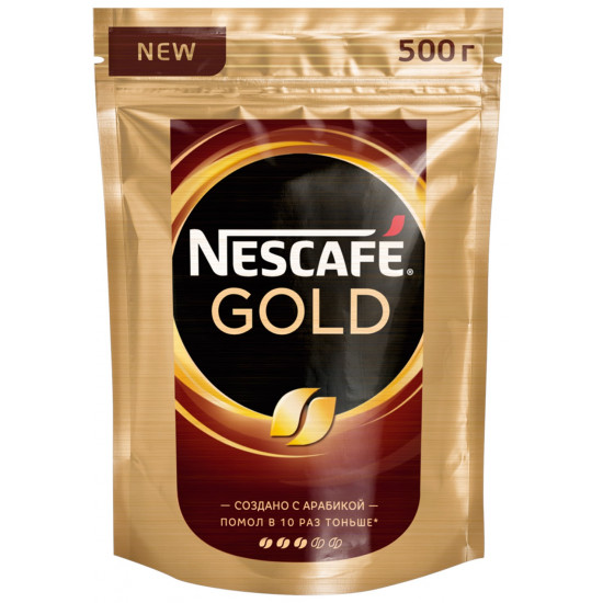 Nescafe Gold кофе растворимый сублимированный, сашет 500р (08387+)