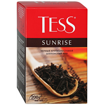 Tess Sunrise чёрный чай крупнолистовой цейлонский, 200гр (10040)