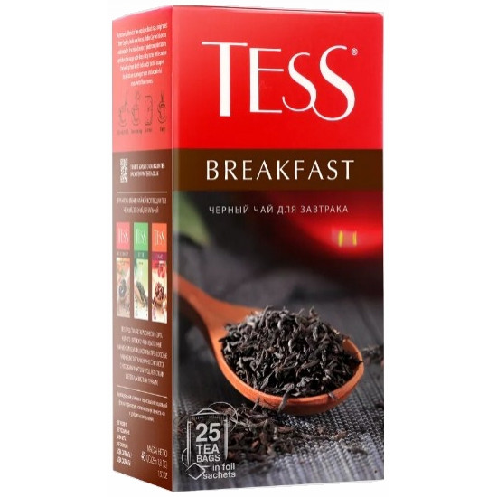 Tess Breakfast чёрный чай, в пакетиках, 25шт (14000)