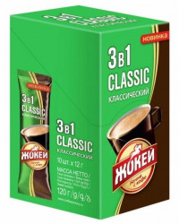 Жокей Classic кофе растворимый 3в1, 10 пакетиков (12915)