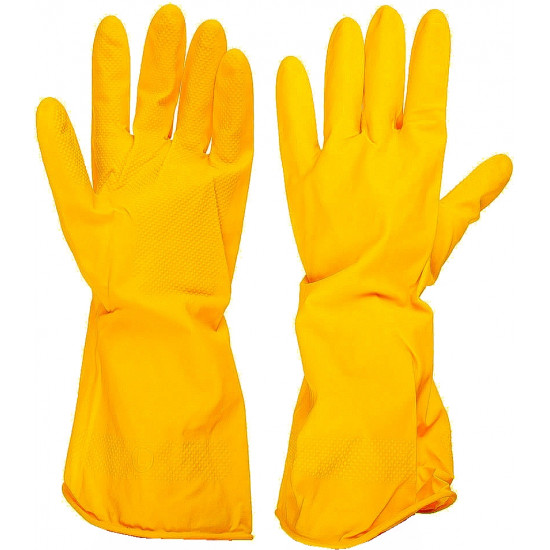 Резиновые перчатки толстые для хозяйственных работ, М, 1пара, (38298)