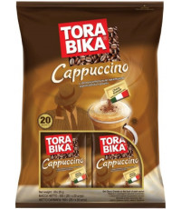 TORA BIKA Сappuccino кофе растворимый 3в1 с пакетиком шоколадной крошки, 20 пакетиков (14002)