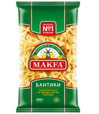 Makfa макароны, бантики, 400гр (08956)