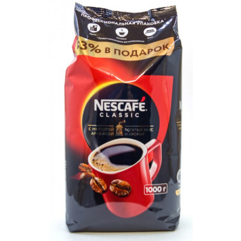 Nescafe Classic кофе растворимый сашет 1000гр (40133)