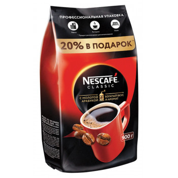 Nescafe Classic кофе растворимый сашет 900гр (40134)
