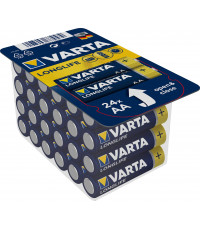 Varta Longlife батарейки пальчиковые АА, выгодный набор 24шт (47150)