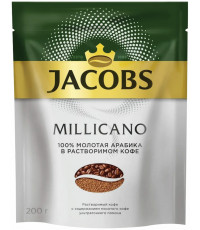 Jacobs Millicano кофе молотый в растворимом, сашет 200гр (79599)