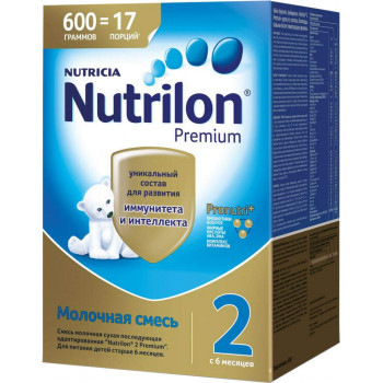 Nutrilon Premium молочная смесь #2, 6-12 месяцев, 600гр (11256)