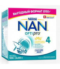 Nestle NAN Optipro сухая молочная смесь #4, 18+ месяцев, 1050гр (14515)