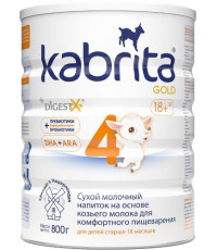 Kabrita Gold адаптированная сухая молочная смесь на основе козьего молока, #4, с 18 месяцев, 800г (07336) 