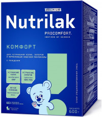 Nutrilak Комфорт сухая специализированная смесь, с 0-12 мес, 600гр (21060)
