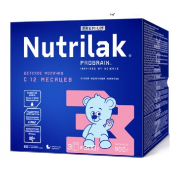 Nutrilak Probrain сухая молочная смесь #3, 12-18 месяцев, 900гр (20437)