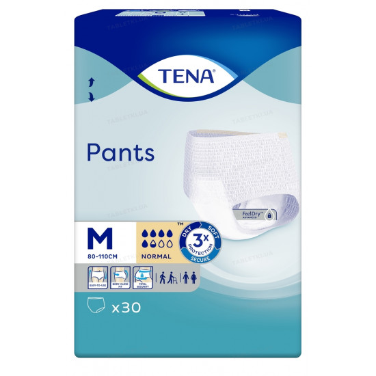 TENA Pants подгузники трусы для взрослых, размер M, 5,5 капель, 30шт (38597)