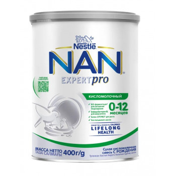 Nestle NAN сухая кисломолочная смесь с рождения, 0-12 месяцев, 400гр (83363)