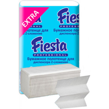 Fiesta Professional бумажные полотенца для диспенсера, Z-сложение, 12 блоков по 200шт (17846)