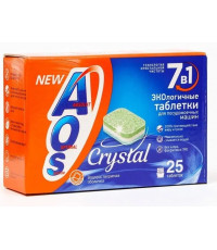 Aos Crystal таблетки для посудомоечных машин 7в1, 25шт (63260)
