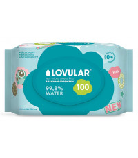 Lovular sweet kiss влажные салфетки для детей, 99,8% воды, 100шт (90206)