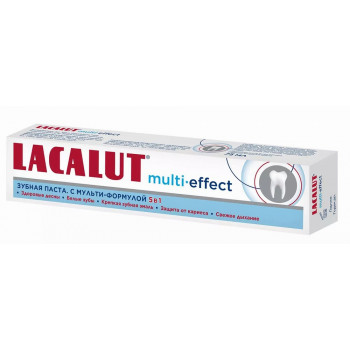 Lacalut multi effect зубная паста с мульти формулой 5в1, 75гр (68742)