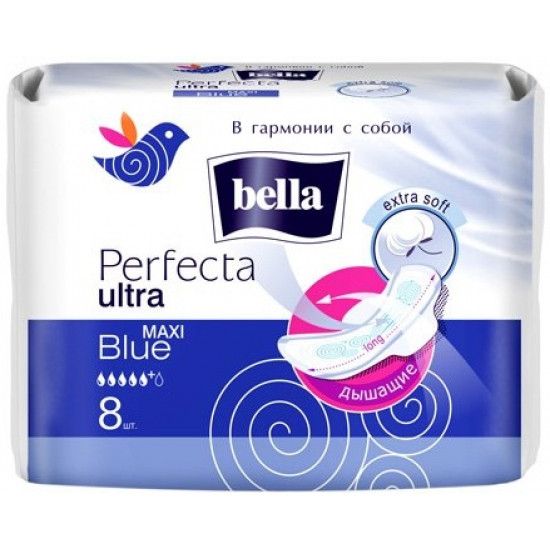 Bella Perfecta ultra blue гигиенические прокладки, 5 капель, 8шт (03518)