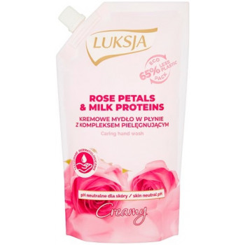 Luksja Creamy жидкое крем-мыло с Лепестками роз и протеинами молока, 400мл (00417)