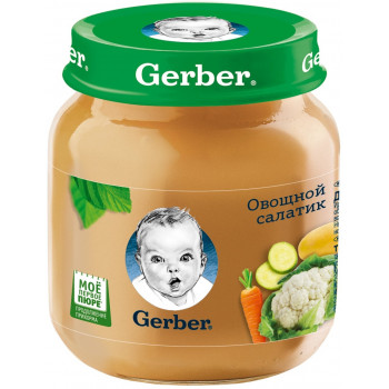 Gerber пюре, овощной салатик, с 5 месяцев, 130гр (21954)