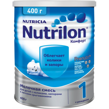 Nutrilon Комфорт молочная смесь, с рождения, 400гр (00946)