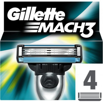 Gillette Mach3 сменные кассеты для бритвы, 4шт (31313)