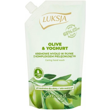 Luksja Creamy жидкое крем-мыло, Оливки и йогурт, 400мл (00424)