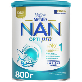 Nestle NAN Optipro сухая молочная смесь #1, 0-6 месяцев, 800гр (05700)