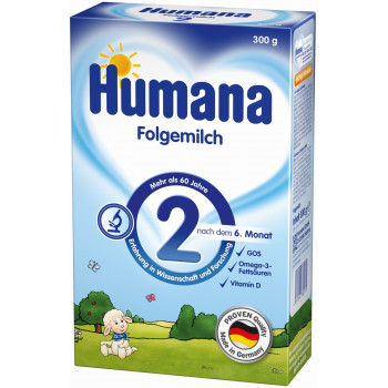 Humana сухая молочная смесь #2, с 6 месяцев, 300г (82175)