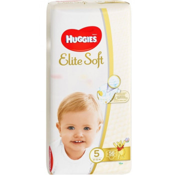Huggies Elite Soft подгузники  #5, 12-22кг, 56шт (45318)