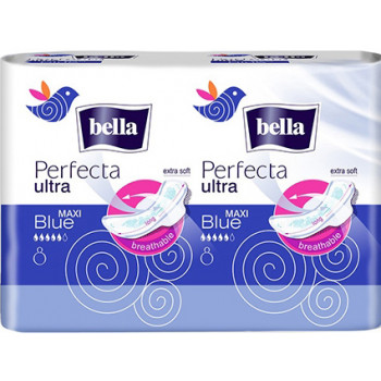 Bella Perfecta ultra maxi blue гигиенические прокладки, 5+ капель 16шт (04393+)