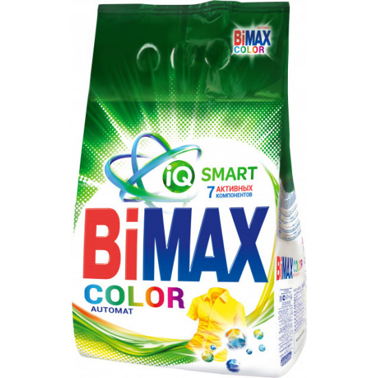 BiMax Color стиральный порошок автомат, для цветного белья, в ассортименте 3кг (12268)