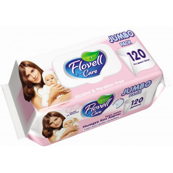 Flovell Pure & Sensitive влажные салфетки для детей, 120шт (90075)
