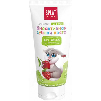Splat kids биоактивная зубная паста, земляника-вишня, 2-6 лет, 50мл (06318)
