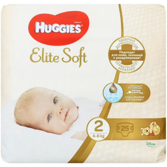 Huggies Elite Soft подгузники  #2, 4-6 кг, 20шт (47961)