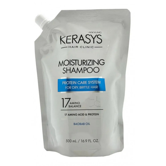 Kerasys Moisturizing шампунь для волос, увлажняющий, запаска, 500мл (00703)  